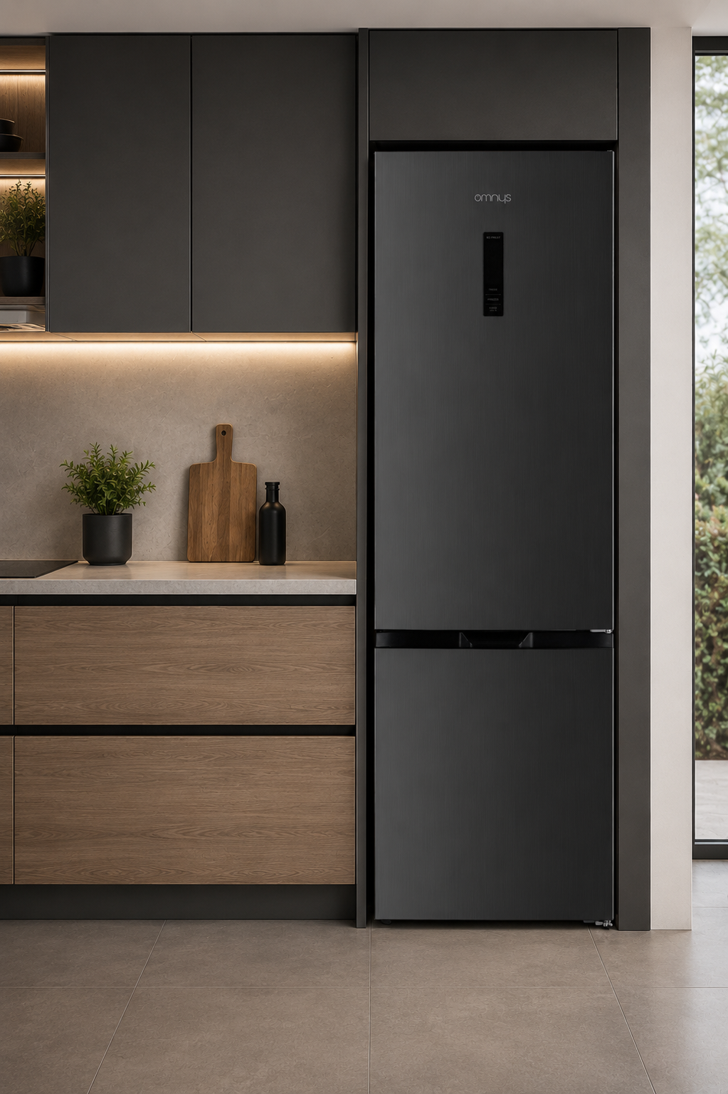 Premium ψυγειοκαταψύκτης 2m με 377Lt για απαιτητικά νοικοκυριά
